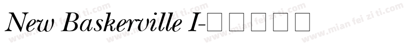 New Baskerville I字体转换